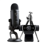 Logitech Pro Streamer Pack mit Blue Yeti USB-Mikrofon C922 Pro HD Webcam - Schwarz