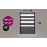 Ambiente Home Alu-Zaun Paneel 120 x 180 cm Aluminium
