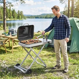 Outsunny Tragbarer Gasgrill 1-Brenner schwarz