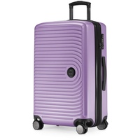 - Mittelgroßer Hartschalenkoffer, TSA, 4 Rollen, Check-In Gepäck mit 8 cm Volumenerweiterung, 68 cm, 88 L, Flieder