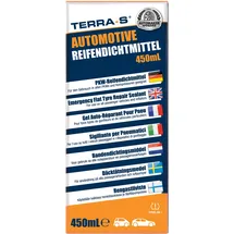 Terra-s T16000 Automotive Reifendichtmittel, Universelle Dichtmittelflasche, geeignet für PKWs, ungiftig, umweltfreundlich, 450mL Reifendichtmittel in OEM-Qualität, auch Mobil-450 Kit Nachfüllflasche