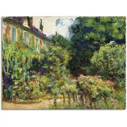 Leinwandbild ARTLAND "Das Haus des Künstlers in Giverny. 1913", grün (farbe bild(er): grün), B:80cm H:60cm T:1,8cm, Canvas, Leinwand, Bilder, auf Keilrahmen gespannt