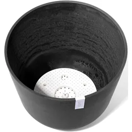 Ecopots Blumentopf ECOPOTS "Oslo 55 + Wassersystem Dunkelgrau", grau (dunkelgrau), B:55cm H:48,5cm T:55cm Ø:52,3cm, Kunststoff, Pflanzgefäße, für innen und außen: frostsicher, bruchsicher und lichtbeständig