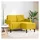 vidaXL 2-Sitzer-Sofa mit Chaiselongue L-Form Gelb 125 cm Samt