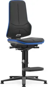 Bimos Hochstuhl Neon Skintec Flexband blau Sitz 590-870 mm Synchrontechnik