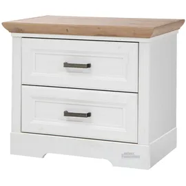 Die Möbelfundgrube Nachtschrank Jasmin 64 x 54 x 41 cm Weiß