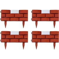 Hti-Living HTI-Living, Beeteinfassung Länge 690 cm Ziegelsteinoptik Rot