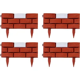 Hti-Living HTI-Living, Beeteinfassung Länge 690 cm Ziegelsteinoptik Rot