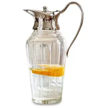 Mirabeau Wasserkaraffe Krug Braux klar/silber silberfarben|weiß