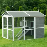 My Animal Hühnerstall 2 x 1 x 1,5 m Grau