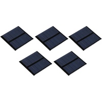 sourcing map Packung von 5 Sonnenkollektor Mini Solarpanel Zelle 3V 125mA 0,375W 52mm x 52mm für DIY Stromprojekt Solarstrom Versorgung