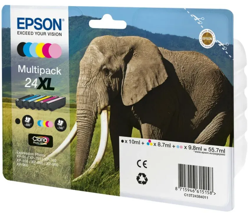 EPSON Tinte  24XL Multipack (C13T24384010) Photo-Serie,''24XL''
