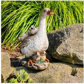 esotec Wasserspeierset Gans mit Küken