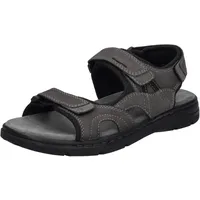 Josef Seibel Herren Klassische Sandalen Marlon 06,Weite G (Normal),Wechselfußbett,klettsandalen,Sommerschuhe,Asphalt-Kombi,46 EU - 46 EU