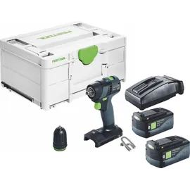Festool TXS 18-Basic Akku Bohrschrauber 18 V 40 Nm Brushless + 2x Akku 5,0 Ah + Ladegerät + Systainer