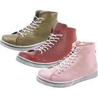 Andrea Conti Damen 0341500 Schnürboots Sneaker High mit Reißverschluss, Größe:37 EU, Farbe:Rot - 37