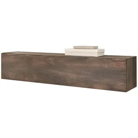 furn.design Hängeschrank, Eiche, Grau, Holzwerkstoff, Nachbildung,Eiche, 152x30x30 cm, Wohnzimmer, Wohnwände, Hängeelemente