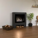 Glow Fire Harstad RW Ethanol Kamin, Standkamin Grau, Bioethanolkamin, Ethanolofen | 2 KW Heizleistung | mind. 14 Tage Rückgaberecht - Grau