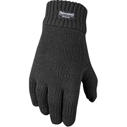 MFH - Max Fuchs Strickhandschuhe mit Fleecefutter schwarz, Größe XL/10