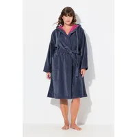 Ulla Popken Damen große Größen Übergrößen Plus Size Bademantel, Doubbleface, Frottee, Taschen dunkel violett 46+ 836386843-46+ - 46-48