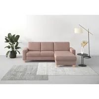 Home Affaire Ecksofa HOME AFFAIRE "Summer L-Form", rosa (altrosa), B:249cm H:91cm T:164cm, 95% Polyester, 5% Polyamid, Sofas, Ecksofa, mit Recamiere, mit oder ohne Bettfunktion und Bettkasten, Cord-Bezug