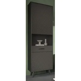 inn.furn Vitrine Madea 58 x 195 x 37 cm Grau