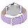 Q&Q Damen Armbanduhr C10A-028PY, 40 mm Durchmesser, silbernes Metallgehäuse, Lederarmband, Analog, 3 ATM