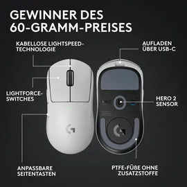 Logitech G Pro X Superlight 2 Weiß