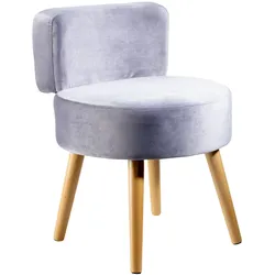 ECHTWERK Kleiner Sessel/Hocker "Milo" - grau