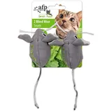 all for paws AFP AFPK02421 Katzenspielzeug Green Rush Catnip Mice mit 12 g Katzenminze, 2 Stück,