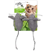 all for paws AFP AFPK02421 Katzenspielzeug Green Rush Catnip Mice mit 12 g Katzenminze, 2 Stück,