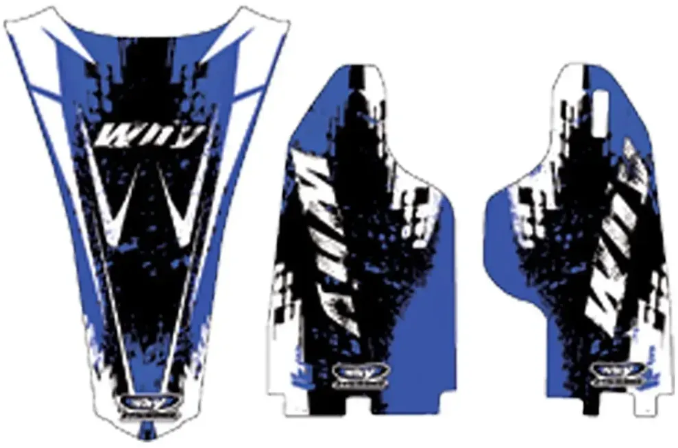 Why Stickers Yamaha Wr450f 2007-2009 Rear Fender Grafik-kit - Black / Blue / White - One Size
