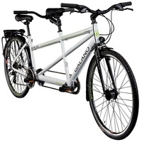 Galano Tandem Fahrrad Cityrad Trekkingrad 28 Zoll Touring Bike 21 Gang Shimano (weiß, 51/46 cm)