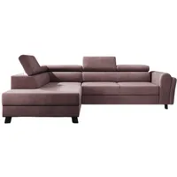 Luxusbetten24 Schlafsofa Designer Sofa Kira, mit Schlaf- und Klappfunktion rosa