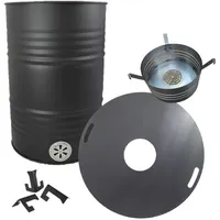 A. Weyck Tools Komplettset Feuertonne 80cm 8mm Feuerplatte Abstandshalter Feuerkorb Set #1369