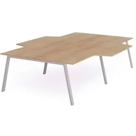 Rocada Mehrfacharbeitstisch Blanca L-Form 320 x 163 x 240 cm