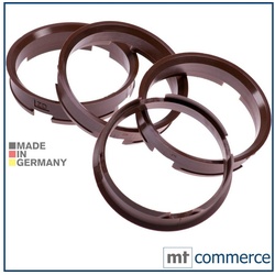 RKC Reifenstift 4X Zentrierringe Braun Felgen Ringe Made in Germany, Maße: 72,6 x 66,6 mm