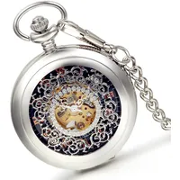 Lancardo Taschenuhr Vintage Herren Damen Uhr Analog mit Metall Kette Weihnachten Geschenk LCD100567