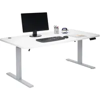 Mendler Schreibtisch HWC-D40, Computertisch, elektrisch höhenverstellbar 160x80cm 53kg weiß, grau