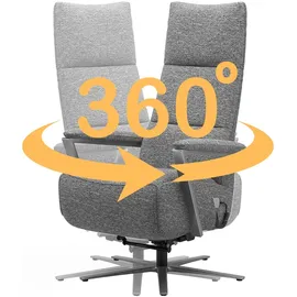sit&more TV-Sessel Vario Comfort 70 x 124 x 85 cm Beige mit Kopfteilverstellung und 360° Drehfunktion