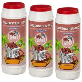Lov&Ed Deo für Katzentoiletten mit Babypuderduft 3 Stück