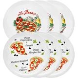 Van Well Pizzateller ø 30,5 cm Napoli & Margherita 6er Set