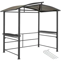 TECTAKE Grillpavillon Asado 2,4x1,5x2,34m
