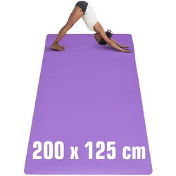 200x116 XXL Fitnessmatte - 6mm Extra Breite Yogamatte - Rutschfeste Sportmatte