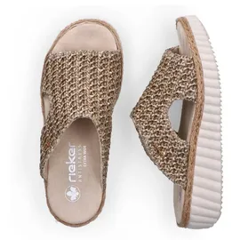 Rieker Extra Weit Pantolette beige, Größe 40