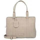 Burkely Soft Skylar Workbag 13.3" – Grau Leder Damen Laptoptasche – Elegante Businesstasche mit Silber Details - Einheitsgröße