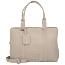 Burkely Soft Skylar Workbag 13.3" – Grau Leder Damen Laptoptasche – Elegante Businesstasche mit Silber Details - Einheitsgröße