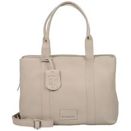 Burkely Soft Skylar Workbag 13.3" – Grau Leder Damen Laptoptasche – Elegante Businesstasche mit Silber Details - Einheitsgröße