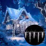 DEUBA LED Lichterkette Eiszapfen 10 m Weiß