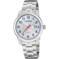 Calypso K5872/2 Herren-Armbanduhr Stahl/Hellgrau